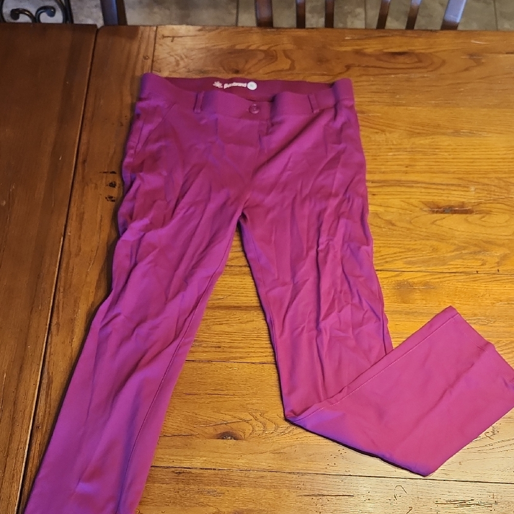 Betabrand Pink Straight Leg Pants